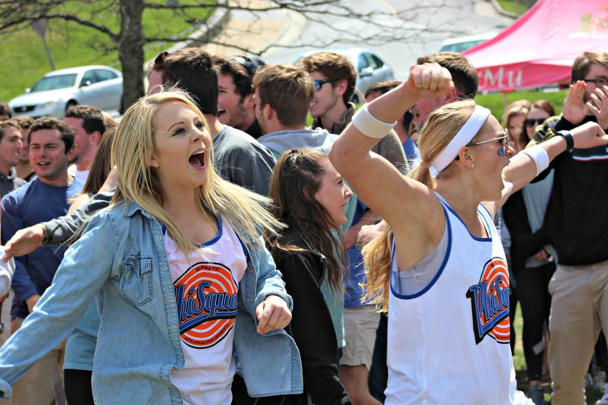 Alpha Phi members participating in Greek Games